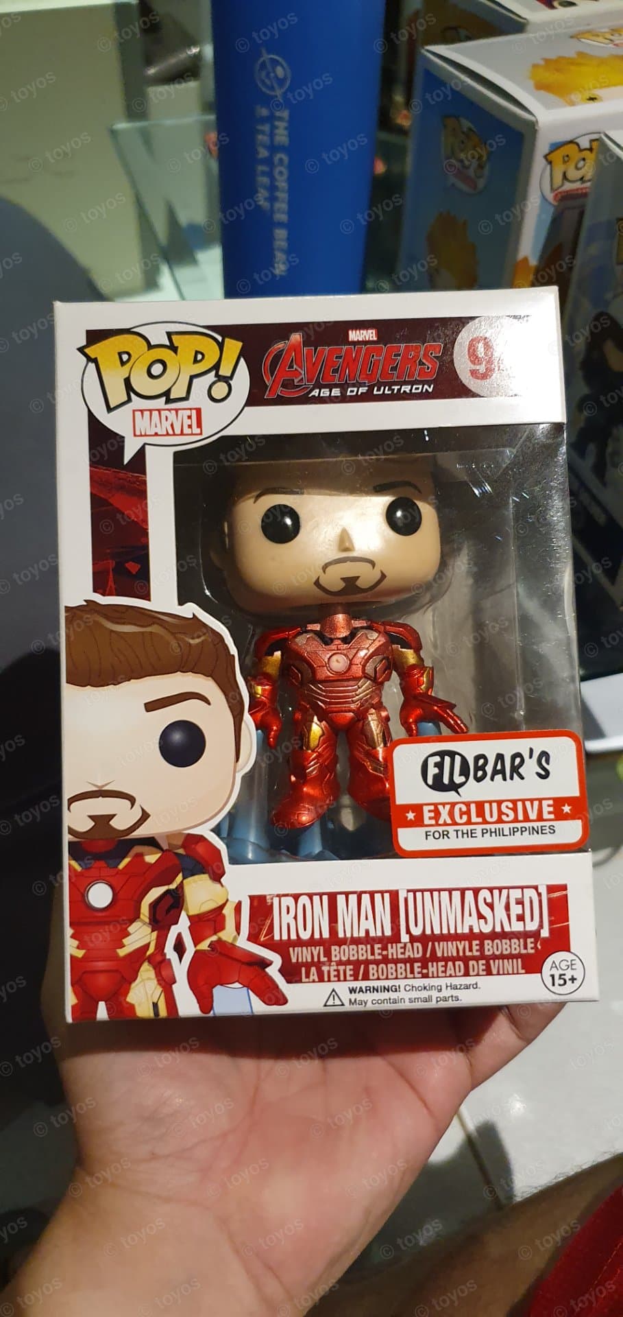 Funko Pop! Marvel Avengers Age of Ultron Iron Man (Unmasked) #9 Filbar's PH Exclusive